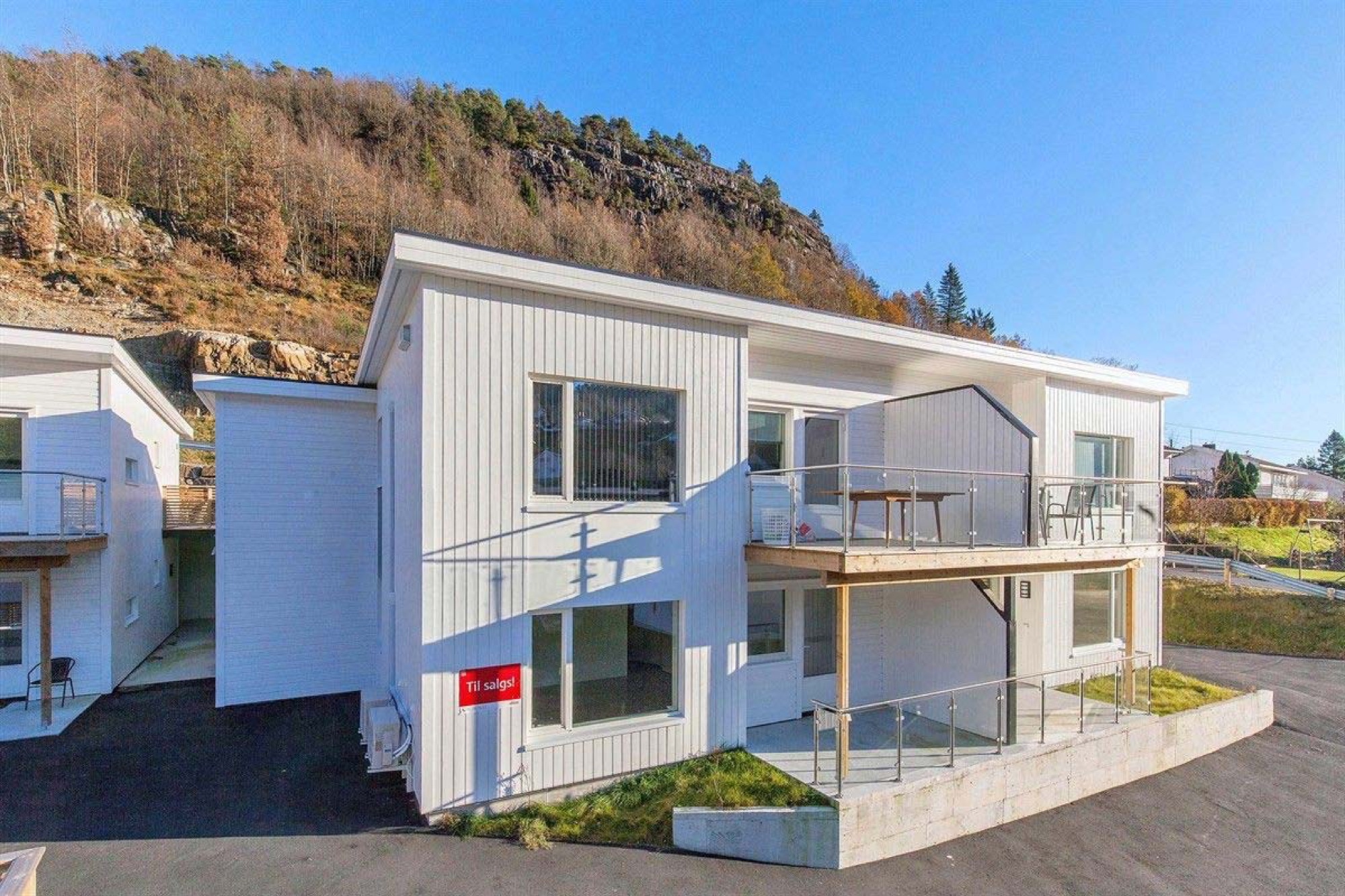 Hvite boliger i Søylandslia boligfelt 1