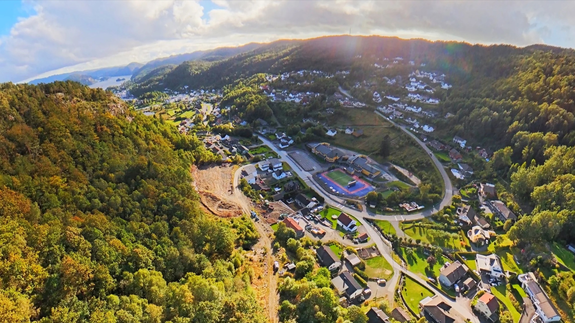 Utsikt over Søylandslia og Flekkefjord